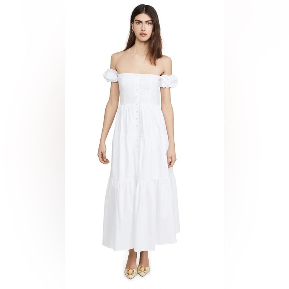 Staud Elio Dress size 4 white NWOT - Picture 2 of 13
